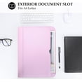 thumbnail image 4 of ProCase Portfolio Business Padfolio Folder with Zipper, Document Organizer with Pockets Letter Size A4 Writing Pad Notepad Padfolio -Purple, 4 of 8