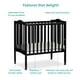 Dream On Me 2-in-1 Lightweight Folding Portable Crib, Black - Walmart.com