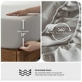 thumbnail image 6 of MooMee Sheet Set Queen 600TC 100% Long-Staple Cotton Silky Sateen Smooth Luxury 4pcs(Sliver Grey), 6 of 6