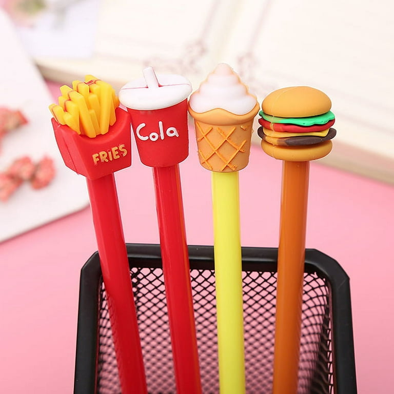 4 Pack Carrot Gel Ink Pen Cute Silicone Roller Ball Pen Kids Drawing Pen  Writing Imitating Vegetable Fun Pens For School Student Office-subaoe