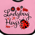 thumbnail image 4 of Inktastic Ladybug Hugs with Cute Ladybug and Flowers Boys or Girls Baby Bib, 4 of 4
