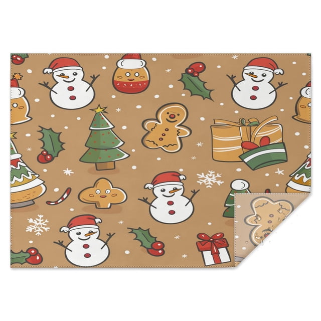 Rectangle Table Cover Christmas Snowmen Pine Branches Table Cloth,Decor Washable Table Cloths for Picnic Gathering Halloween Fall Thanksgiving Christmas