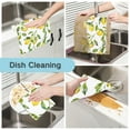 thumbnail image 2 of 6 Packs Lemons and Leaves Kitchen Dish Towels Soft Absorbent Dish Cloths 11"x11", 2 of 9
