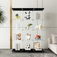 thumbnail image 3 of Newboti Furniture Glass Display Cabinet with 4 Shelves Extra Large, Curio Cabinets for Living Room, Bedroom, Office, Black Floor Standing Glass Bookshelf, Quick Installation 03858, 3 of 13