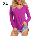 thumbnail image 3 of Sonducket Camiseta de manga larga para mujer, camisetas informales de Color sólido para mujer, jersey, ropa básica, ropa deportiva de poliéster para Prendas para la parte del cuerpo Violeta SG Sonducket AP008666-14, 3 of 6