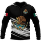 thumbnail image 5 of Sudadera con capucha para hombre y mujer, con estampado 3D de la bandera nacional de México, informal, de gran tamaño, popular, a la moda, para otoño, 5 of 5