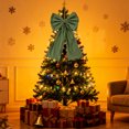 thumbnail image 6 of Yucurem Large Velvet Green Bows Ornaments, 12.6 x 22.8 in Giant Xmas Tree Ribbon Hanging Bows for Christmas Wedding Birthday Party Supplies, 6 of 7