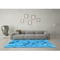 thumbnail image 3 of Ahgly Company Indoor Square Abstract Light Blue Modern Area Rugs, 8' Square, 3 of 4