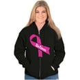 thumbnail image 5 of Breast Cancer Awareness Believe Zip Hoodie Sweatshirt Women Brisco Brands S, 5 of 6