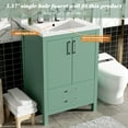 thumbnail image 5 of Miekor Furniture 24" Bathroom Vanity with Ceramic Sink Combo, Modern Freestanding Storae Cabinet with Silver Handles, Soft Closing Doors 26443, 5 of 12