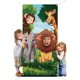 thumbnail image 2 of Fondo de tela grande para fotos de animales salvajes de safari en la jungla, para fiestas de cumpleaños, pancarta para puerta, decoración de rostros, divertido juego de fiesta, suministros de, 2 of 8