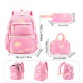thumbnail image 2 of Backpack for Girls, Rainbow Butterfly Girls Backpacks with Lunch Bag Pencil Case Set, Backpack Middle School Book Bag for Teen Girl Students, 2 of 5