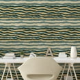 thumbnail image 2 of Ambesonne Abstract Peel & Stick Wallpaper for Home, Modern Stripes Grungy Art, 13"x100", Dark Teal and Sand Brown, 2 of 5