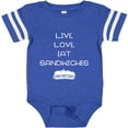 thumbnail image 3 of Inktastic Live Love Sandwiches Boys or Girls Baby Bodysuit, 3 of 5