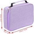 thumbnail image 3 of Estuche grande para lápices con 3 capas desmontables, 84 ranuras y múltiples bolsillos con cremallera, color morado, 3 of 4
