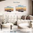 thumbnail image 3 of Elephant Stock Winter Cascade Range Wall Art - Horizontal Multi Panel Canvas - Bedroom Wall Decor - Nature Multi Panel - Orange And Blue Decor - 36" x 22", 3 of 4