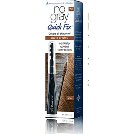 No Gray Quick Fix Instant Touch-Up for Gray Roots, Light Brown, 0.5