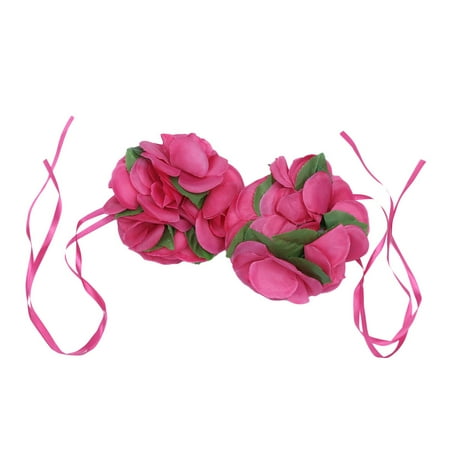 

HOMEMAXS Hawaii Grass Dance Corsage Beautiful Hawaii Flower Decor Performance Corsage for Children (Rosy)