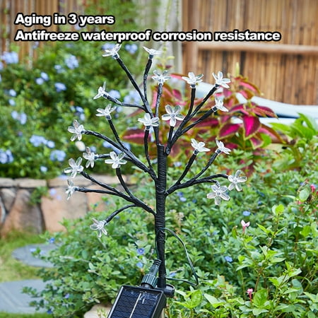 

Wirlsweal Lawn Light with Remote 8 Lighting Modes Tree Shaped IP65 Waterproof Pathway Yard Patio Landscape Decoration Solar Outdoor Light Garden Accessories