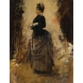 thumbnail image 2 of Jean-Paul Sinibaldi 12x14 Gold Ornate Wood Frame and Double Matted Museum Art Print Titled - Woman Withdrawing a Glove (1886), 2 of 4