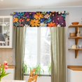 thumbnail image 3 of Yayeee Window Valance for Kitchen Farmhouse Rod Pocket Bright Colorful Flowers Pattern Short Curtain for Living Room, 3 of 6