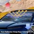 thumbnail image 6 of Xixirimido Car Windshield Sun Shade Sun Visor for Front Window Sunshade Block UV Rays Universal Fit Truck SUV Van Auto Accessories, Fantasy Mountain Lake, 6 of 8