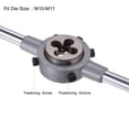 thumbnail image 4 of Uxcell M10 x 1 Threading Die and 30mm (M10-M11) Round Holder Die Stock Wrench Set, 4 of 7