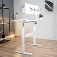 thumbnail image 2 of VIVO White Universal Steel Clamp-on Desk Stabilizer Bar, Bracket Support System, 2 of 8