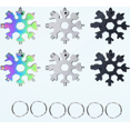 thumbnail image 1 of 18-in-1 Snowflake Multitool Screwdriver Stainless Steel Wrench Keychain Multi-Tool Christmas Gifts for Him Men, 1 of 3