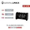 thumbnail image 5 of HANNLOMAX HX-147CR Radio despertador, radio FM PLL, pantalla LED blanca de 1,4", puerto USB para carga de 2,1 A, entrada auxiliar, funcionamiento con alimentación de CA únicamente., 5 of 5