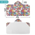 thumbnail image 4 of Yayeee Kids Hooded Towel with Hand Pockets Beach Soft Absorbent Bath Wrap 50 x 23.5 inch, Whimsical Floral, 4 of 5