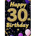 thumbnail image 4 of Glamorous Glittery Happy 30th Birthday Banner with Balloons and Confetti Background Party Decoration Photography Props Birthday Party Decor, 4 of 7