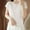 White, variant on Itsame Summer Womens Casual T-Shirt for Women Plain Short Sleeved Shirt Tops Fashionable Round Neck Knitted T Shirt Gray Size XL