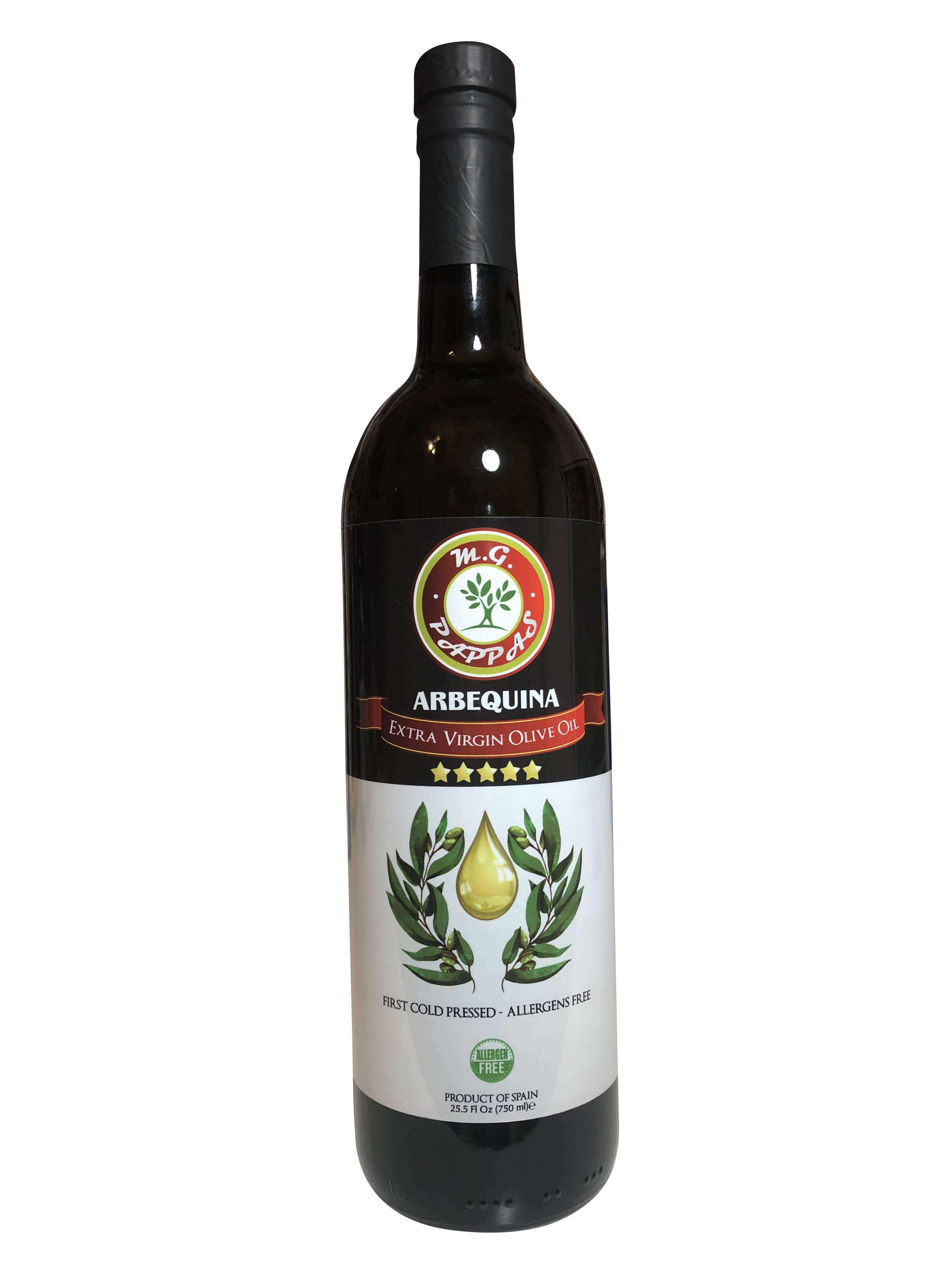 M.G. PAPPAS Arbequina Extra Virgin Olive Oil Unfiltered First Cold