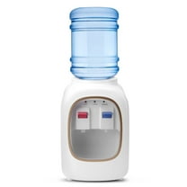 Water Cooler Dispenser Top Loading Holds 3 & 5 Gallon Bottles - 3 Temperature Settings - Hot, Cold & Room Water, Countertop Perfect for Homes, Kitchens, Offices, Dorms, White