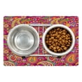 thumbnail image 1 of Paisley Pet Mat for Food and Water, Paisley Patterns Based on Traditional Eastern Pastel Design, Non-Slip Rubber Mat for Dogs and Cats, 18" X 12", by Ambesonne, 1 of 2