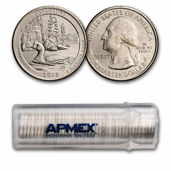 2018-D ATB Quarter Voyageurs National Park BU 40-Coin Roll