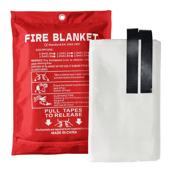 Fiberglass , Fire Suppression Blanket for Emergency Surival,Emergency Blanket with Flame Retardant Protection and Heat Insulation, Survival Blanket ,1m x 1m,1 Pack