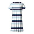 thumbnail image 4 of Robes pour Femmes 2024 Été Surdimensionnées Décontractées à Col Rond à Manches Imprimé Floral avec Poche Robe Ample Longueur Genou Rabais de 50 % Liquidation!, 4 of 4