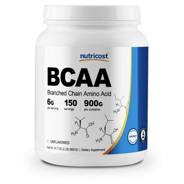 Nutricost BCAA Powder 211 (Unflavored) 150 Servings Gluten Free