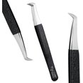 thumbnail image 2 of My Lash Tools Mega Boot Volume Fiber Tip Lash Tweezer 12cm \u2013 Precision Stainless Steel Eyelash Extension Tool, Anti-Slip Grip, Boot Tip for Volume Lash Fans, Professional Lash Supplies (Black), 2 of 8