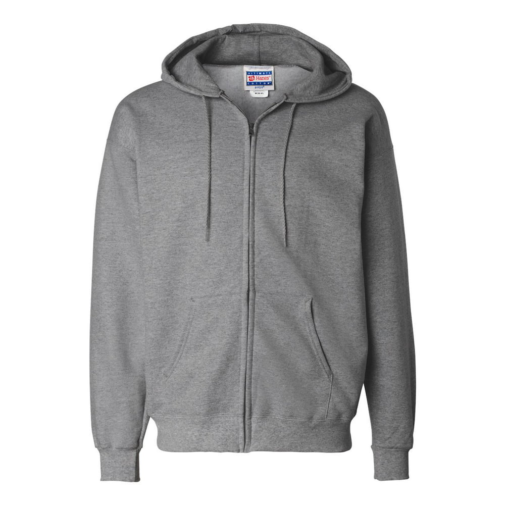 Hanes - Hanes Men's Ultimate Cotton Full-Zip Hooded Sweatshirt, Style ...