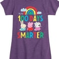 thumbnail image 3 of Peppa Pig - 100 Days Smarter - Girls Toddler And Youth Fitted Short Sleeve Tee, 3 of 5