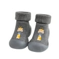 thumbnail image 3 of Toddler Crib Shoes Baby Toddler Girls Shoes Slipper Kids Knit Soft Stocking Sole Solid Rubber Socks Warm Boys Baby Shoes, 3 of 4