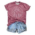 thumbnail image 4 of Hauts d'Été pour Femmes Imprimé Confortable et à la Mode Haut Coloré Chemises à Manches Courtes pour Femmes Rose TTTG, 4 of 4