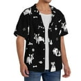 thumbnail image 2 of PAYOHTO French Bulldog Playing with Bone Ball Mens Hawaiian Casual Short-sleeved Shirt Tropical Summer Beach Button Down Shirts, 2 of 7
