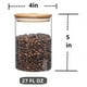 thumbnail image 2 of Recipientes de vidrio para almacenar alimentos con tapas Frascos grandes de vidrio para almacenar alimentos para café, té, azúcar (27 FL OZ), 2 of 8