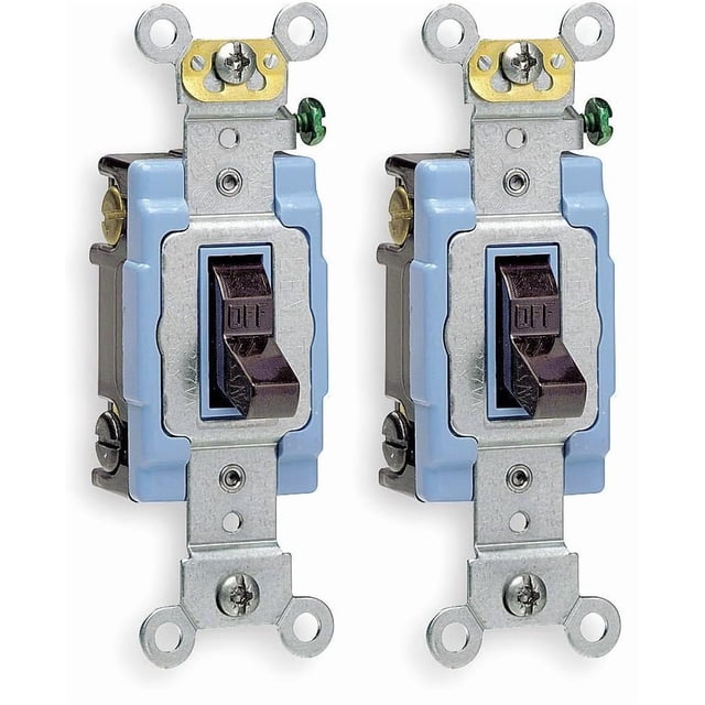 Interruptor Leviton CS120-2, 20 amperios, 120/277 V, color marrón, paquete 2