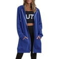 thumbnail image 1 of Innerwin Chandails en Molleton à Capuche Zippés pour Femmes Sweat à Capuche Automne Couleur Unie Chaud Bleu Royal L, 1 of 3