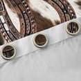 thumbnail image 4 of Manfei Boys Girls Cowboy Horseshoe Black Out Curtains,Farmhouse Animal Cow Print Curtains Pack of 2 (42x63 Each),Western Theme Bedroom Curtains,Microfiber Bedroom Decor, 4 of 6